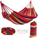 Bramble - Large Camping Hammock Garden Swing, Hammock Double Outdoor/Indoor with Carry Bag & Tree Ropes - 270x150cm, 150kg Weight Capacity Garden Hammock