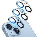 Giftorld [3 Pack Camera Lens Protector for iPhone 14/14 Plus,9H Tempered Glass,Anti-Scratch,Case Friendly,Night Circle,No-Bubble HD Clarity,Full Cover