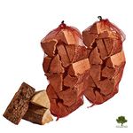 Premium Softwood Kiln Dried Firewood Logs - 2x Jumbo 60 litre Nets (120L), 23cm long. Soft Wood for Wood Burners, Stoves, Log Burners - 50% More Logs than Hardwood for Same Price.