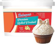 Bakerpan Premium Rolled Ivory Fondant for Cake Decorating - 1 Pound, Vanilla Flavor