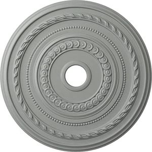 Ekena Millwork CM25CO Cole Ceiling Medallion, 25 3/8"OD x 3 3/8"ID x 1 3/8"P, Factory Primed