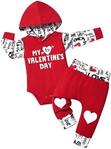 Baby Boy Valentines Day Outfit 6-9 Months My First Valentines Day Baby Boy Outfit Red hoodie Love Pants Baby Valentines Day Gift