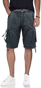 X RAY Mens Cargo Shorts Camo & Solid Colors 12.5" Inseam Knee Length Classic Fit Multi Pocket, TwillSteel, 32