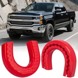 MODELAUTO Tow Hook Covers Compatible with Chevy Silverado 1500,Custom Front Accessories for Silverado 1500 2007-2025,Unique Design,Anti-Rust & Weather Protection,Easy No-Tool Install (Red)