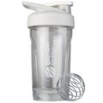 BlenderBottle Strada Shaker Cup Perfect for Protein Shakes and Pre Workout, 700ml, White