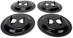 Camco Heavy-Duty RV Stabilizing Jack Base Pads | Provides Greater Jack Stability | Made of Black Powder-Coated Durable Steel | 4-Pack (57883)