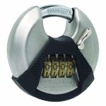 Sterling CPL170 70mm Closed Shackle Disc Padlock with Combination with 4-Dial, Grey and Black