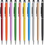 Stylus Pens for Touch Screens, Tablet Stylus Pen Compatible with iPad iPhone Android Kindle Fire Samsung, Phone Stylus Pens with Black Ballpoint Pens 2 in 1, 10 Pack