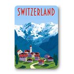 Giftcart Fridge Magnet Switzerland Souvenir 9 X 6 cm, Best Fridge Magnet, Magnet for Fridge Door, Stickers for Fridge Magnet, Souvenir Fridge Magnets, Souvenir Gifts