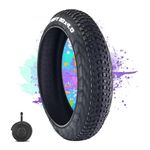 20" E-Bike Fat Tyres 20 x 4.0, 20" Electric Bicycle Tire with Bent Valve Inner Tube MTB All-Terrain Tires Mountain Bike Tires | Bicycle Front Rear Wheel 100-406 Anti-Slip Fat Tire | 30 PSI