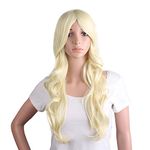 MapofBeauty Charming Synthetic Fiber Long Wavy Hair Wig Women's Party Full Wigs (Light Blonde)