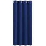 PONY DANCE Blue Blackout Curtain - 1 Panel Eyelet Blackout Thermal Insulation Room Darkening Window Treatment Blackout Curtain For Nursery Décor, I Piece, W52 by D 63-inch, Blue