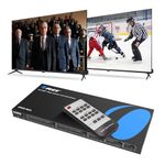 OREI 4K@60Hz 4×2 HDMI 2.0 Matrix with Audio Extraction, HDCP 2.2, HDR (Dolby Vision / HDR10+ / HLG), ARC, EDID Management, 4K-to-1080p Downscaling, Optical & Analog Audio Out, IR Remote (UHDS-402A)
