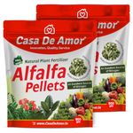 Casa De Amor Alfalfa Pellets | Organic Fertilizer & Mulch for Healthy Soil | Ideal for Hydroponics, Gardening & Livestock Feed (2 Packs of 900 gm)
