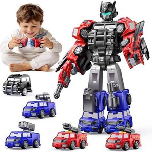 Transform Robot Toys for Boys 4-6, Easy DIY Assembly Building Toy for 6-8 5-7, Stem Toys for 3 4 5 6 Year Old Boys, Construction Trucks for Kids, Ideals Gifts for Boys 3 4 5 7 8Year Old