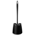 TATAY Toilet Brush | Durable Materials | Modern Design | Fixed and Long-Lasting Brush for Hygienic Cleaning | Multiple Bathroom Brush Colors | Made in Spain | 12 x 12 x 38 cm – Black