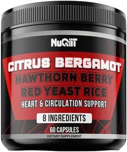 Citrus Bergamot 500mg Extract 30:1 with Red Yeast Rice, Heart & Circulatory Function Support as Black Chokeberry, Hawthorn & More - Immune System, Heart Health & Comfortable Mood - 60 Capsules