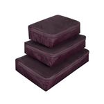 Travelon World Travel Essentials Set of 3 Soft Packing Cubes, Blackberry, One Size, Travelon World Travel Essentials Set of 3 Soft Packing Cubes