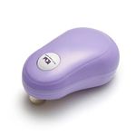 Kitchen Mama One-Touch Electric Can Opener - Automatic Tin Opener, Safe & Smooth Edges, Ergonomic & Arthritic Hand Friendly, Compact Cordless Design - Purple