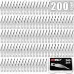 DIYSELF 200 PCS Hobby Knife Blades, Exacto Knife Blades, Craft Knife Blades, SK5 Carbon Steel #11 Exacto Knife Blades Refill #11