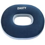 ZAXTY Orthopaedic High Resilience Foam Coccyx Donut Pillow Seat Cushion for Lower Back Pain Tailbone Sciatica Lumbar Pain & Piles Pain Relief - Blue