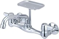 Central Brass 0048-TA 2-Handle Wall Mount Kitchen Faucet, Chrome