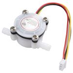 HALJIA YF-S401 0.5-5L/min Water Flow Hall Sensor Switch Flow Meter Flowmeter Counter-White