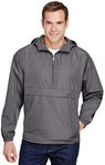 Champion Mens Packable Anorak Jacket, 2XL, Graphite