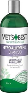 Vet's Best Champú HIPO-Alergénico para Perros con Piel Sensible, Alivia el Malestar de la Piel Seca, Picazón, Limpia, Hidrata y Condiciona la Piel y el Pelaje, 500ml