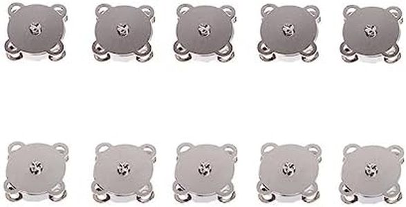 SUPVOX 10pcs Bottoni magnetici Bottoni Automatici Bottoni Fibbia in Metallo catenacci Fiore di Prugna per Borse Portamonete Vestiti Fare 18mm (Argento)