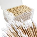 Garrelett 500 PCS Precision Gun Cleaning Swabs - 6 Inch Lint-Free Cotton Swabs with Bamboo Handle - Pointed Tips for Precision Cleaning, Electronics, and Makeup in Reusable Storage Case