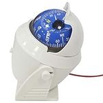 Sutekus Boat Compass Marine Illuminated Dashboard Compass with Surface Mount (White)