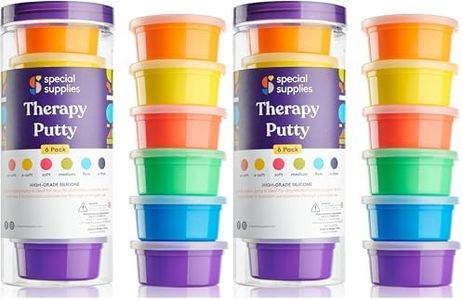 Special Supplies Therapy Putty for Kids and Adults - Resistive Hand Exercise Stress Relief Therapy Putty Kit, Set of 6 Strengths, 3 Ounces of Each Putty