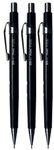 Pentel 0.5mm (P205) Black P200 Series Automatic Mechanical Draughting Pencil Refillable Lead Eraser P205-A (Pack Of 3)