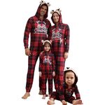 UNICLOUND Family Christmas Onesie's Matching Set, Ugly Graphics Zip Up Nightwear Before Christmas One Piece Pyajamas Comfy Loungewear Pajamas for Women Men Couples Jammies Party Gift(E308, Men's, XL)