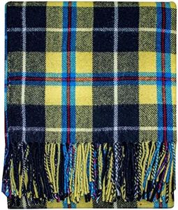 Scottish Tartan Warm Wool Mix Throw Blanket Cornish National Knee Plaid Throws for Sofas Travel Wool Rug Throws and Blankets 182 cm x 152 cm…