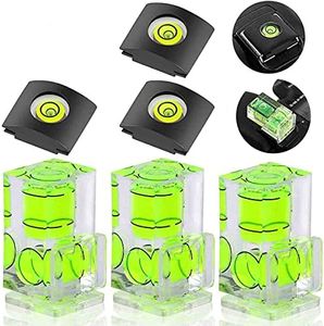 6 Pack Hot Shoe Level, Hot Shoe Bubble Level Camera Hot Shoe Cover 2 Axis Bubble Spirit Level for DSLR Film Camera Canon Nikon Olympus,Combo Pack - 2 Axis and 1 Axis