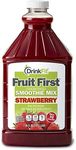 DrinkFit Fruit Smoothie | Real Fruit Puree, Low Sugar, Gluten-Free & Non-GMO, Strawberry Smoothie Mix - Makes 32 Smoothies, 64 Fl Oz (Strawberry)