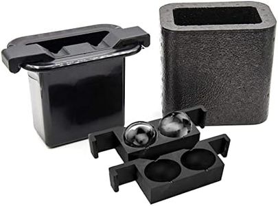 Malayas - Ice Cube Trays,Black Silicone Giant Ice Ball Cube Maker Use for Whiskey Particles,Clear Ice Ball Maker with Non-Spill Lid,Best for Freezer,Water,Whiskey,Cocktail and Other Drink (Ball)