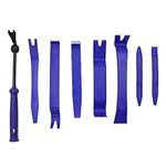 8PCS Trim Removal Tool - Car Panel Dash Radio Removal Installer Pry Tools Kit, Upholstery Removal Kit, Fastener Remover Pry Bar Scraper(Blue)