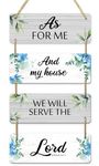 AR Creative As For Me And My House - Bible Verse Wall Hanging For Home Decoration, Bible Quotes MDF Wooden Wall Art, Bible Verse, Home, Office Decor, Wall Wood Hanger (15 inch x 11 inch)