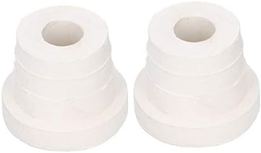 2Pcs Ladder Rubber Stopper Bumper,Replacement Safety Guard Swimming Pool Supplies,for Swimming Pool Ladders (White)