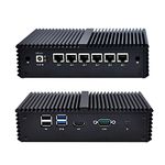 Qotom-Q555G6-S05 Fanless Mini PC with Intel Core i5 7200U Processor Running 24/7 Mini Industrial PC Dual Core AES-NI Support Pfsense (16G DDR4 RAM + 64G MSATA SSD + 150M WiFi)