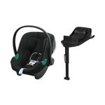CYBEX Aton B2 i-Size infant carrier with Base One, From birth to approx. 24 months, Max. 13 kg, Incl. ISOFIX base and newborn insert, SensorSafe compatible, Volcano Black