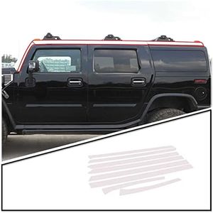 Car Roof Trim，Side Roof Molding Overlay Trim Kit， Roof Trim Molding Kit Fit for Hummer H2 2003-2009