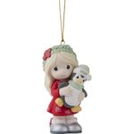 Precious Moments 241002 Have Yourself A Merry Little Christmas Dated 2024 Girl Bisque Porcelain Ornament