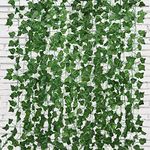 RECUTMS Fake Vines 24 Pack 173 FT Artificial Ivy Leaves Wall Decor Leaf Plants Vines Greenery Garland Hanging Plant Vine Fake Leaf Vines for Room Garden Office Wedding Wall Decor