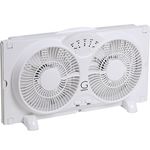 Avalon Twin Window Fan with 9 Inch Blades, High Velocity Reversible AirFlow Fan, LED Indicator Lights Adjustable Thermostat & Max Cool Technology, ETL Certified by Avalon