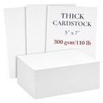 200 Pieces 5x7 Invitation Cardstock Printer Paper, Blank Heavy Weight 100lb Cover Postcards (300gsm, White)