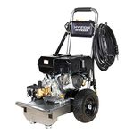 Hyundai 4000PSI Petrol Pressure Washer, 420cc 4-Stroke Engine, 15L/Min Flow Rate, Heavy-Duty Annovi Reverberi Pump, Portable with Puncture-Proof Tyres, 3 Year Warranty